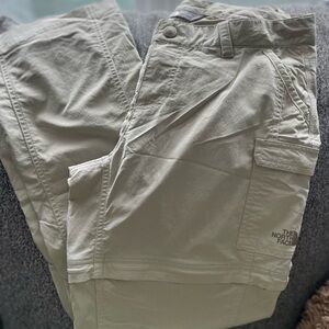 North Face Women's Light khaki Convertible Leg hiking Pants NWOT